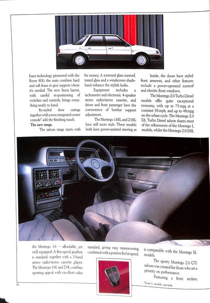 Austin-Rover Range Brochure Metro, Montego, Mini, #3904/E 1989 image 10