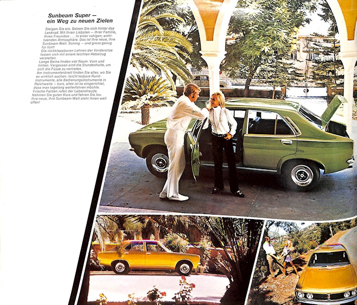 Sunbeam Avenger Car Sales Brochure German Text 1972 image 3