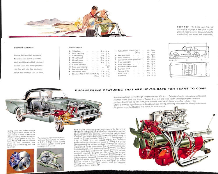 Sunbeam Alpine Series 2 Car Sales Brochure 756 H 1961 image 5