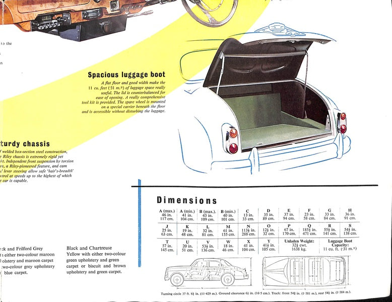 Riley Two-Point-Six Car Sales Brochure #5781 1957 image 6