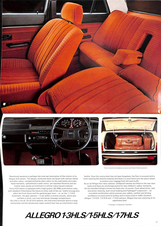 Austin Allegro 3 Car Sales Brochure 3331/D 1980 image 6