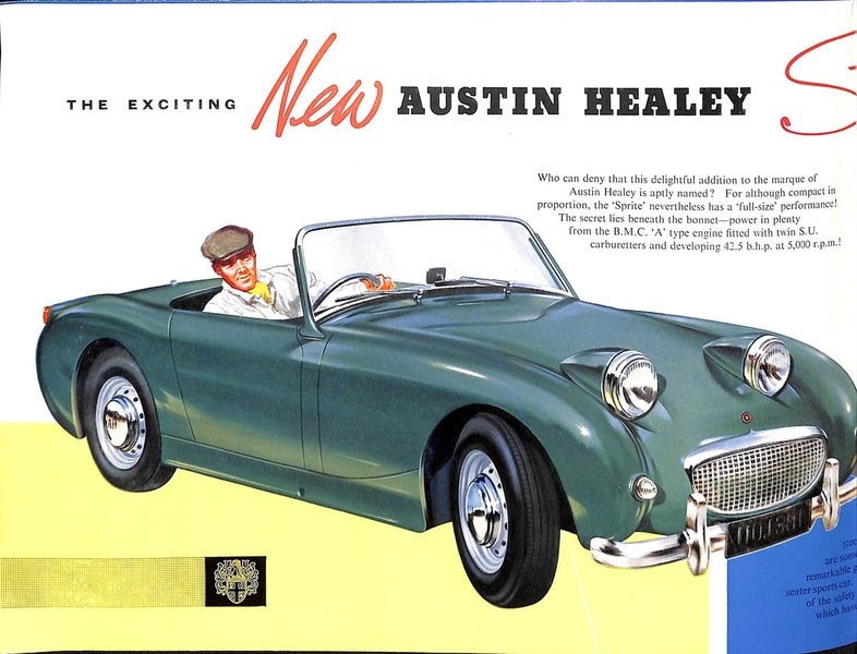 Austin Healey Sprite 'Frogeye' Car Sales Brochure 1960 #1590 image 1