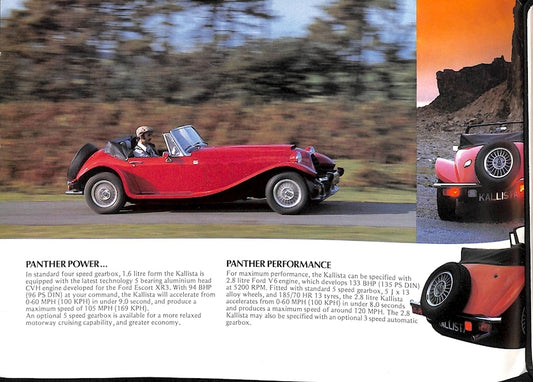 Panther Kallista Car Sales Brochure 1982 image 1