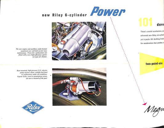 Riley Two-Point-Six Car Sales Brochure #5781 1957 image 1