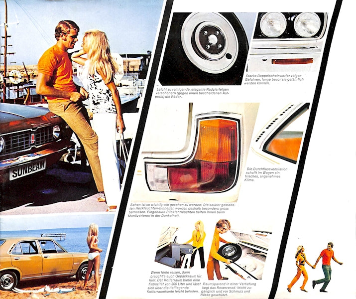 Sunbeam Avenger Car Sales Brochure German Text 1972 image 2