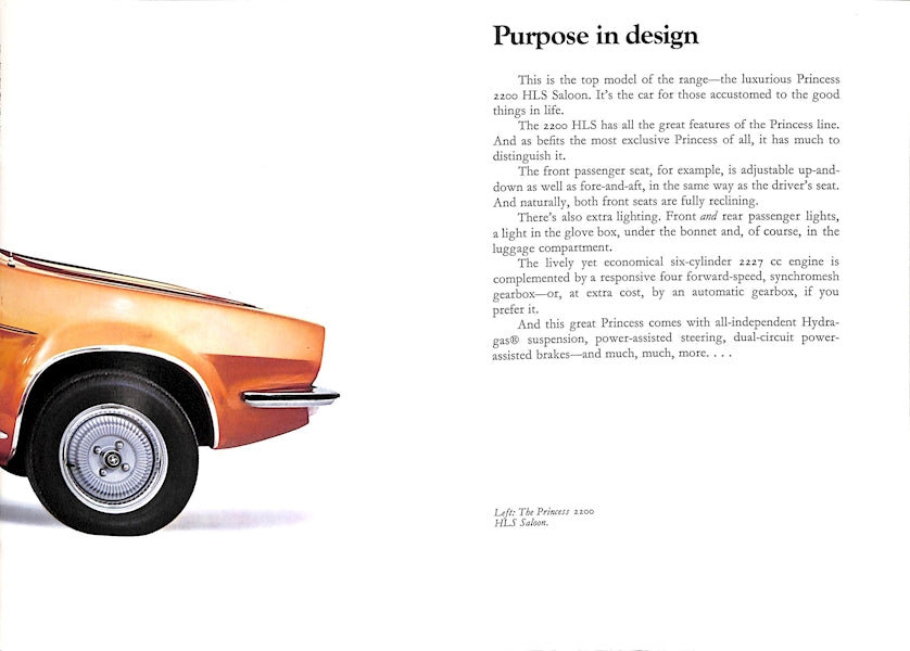 Princess Range Brochure, 1800, 1800HL, 2200HL & 2200HLS #3153/E 1977 image 4