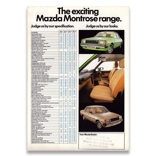 Mazda Montrose Car Sales Brochure 1978