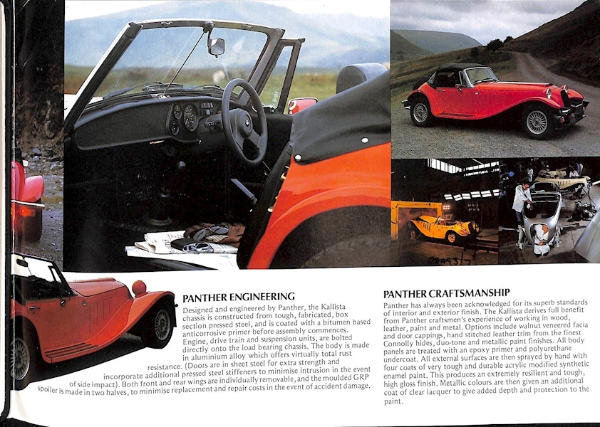 Panther Kallista Car Sales Brochure 1982 image 2