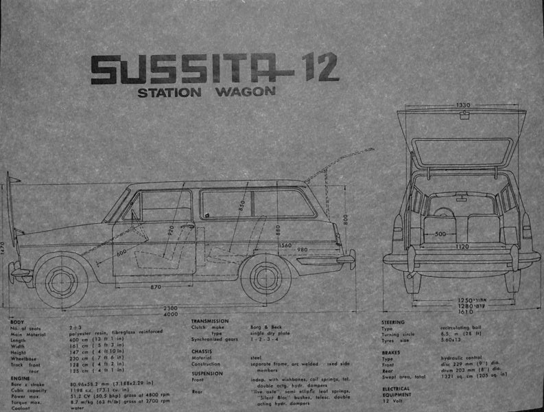 Autocars Sussita 12 Car Sales Brochure 1968 image 5