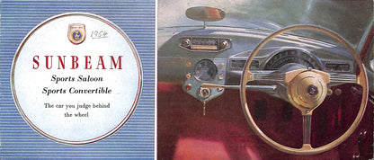 Sunbeam Sports Saloon &amp; Sports Convertible Car Sales Brochure 306/94/50/H 1954 image 0