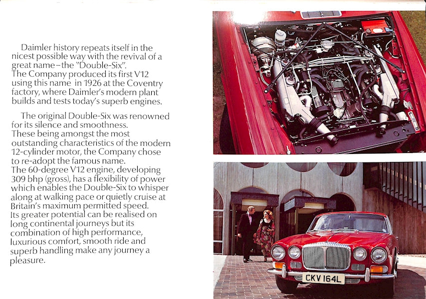 Daimler Double-Six Series 1 Foldout Brochure, #D672 1972 image 2
