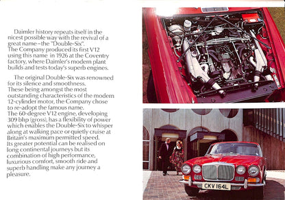Daimler Double-Six Series 1 Foldout Brochure, #D672 1972 image 2