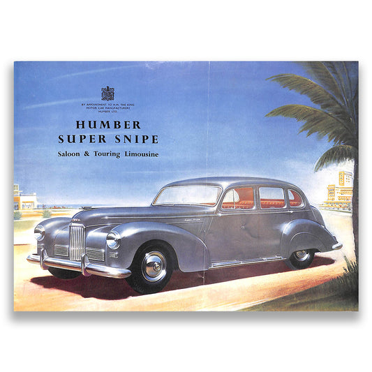 Humber Super Snipe Car Sales Brochure, #104/7/50/35/H 1950