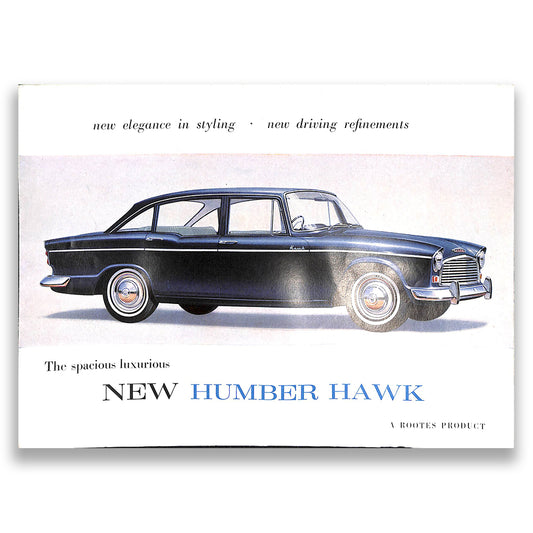Humber Hawk Foldout Car Sales Brochure, #1099/H 1965