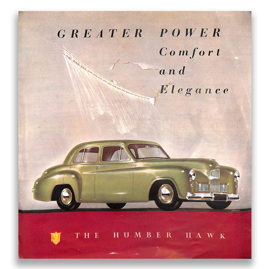 Humber Hawk Foldout Car Sales Brochure, #1109C 1950