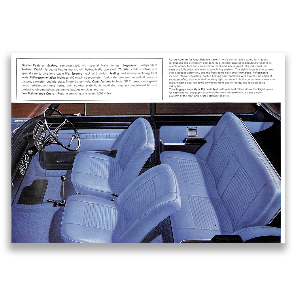 Sunbeam Imp Sport Car Sales Brochure 1301/H 1966-68