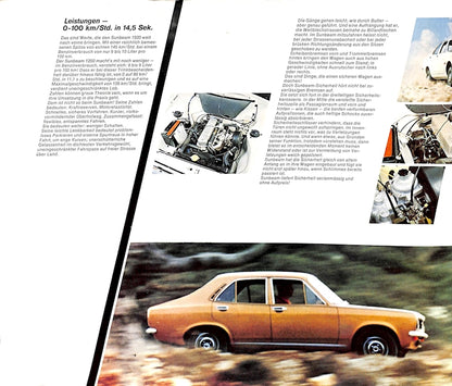 Sunbeam Avenger Car Sales Brochure German Text 1972 image 9
