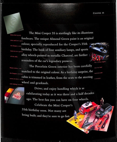 Rover Mini Cooper 35 Car Sales Brochure 1996 #5083 image 5