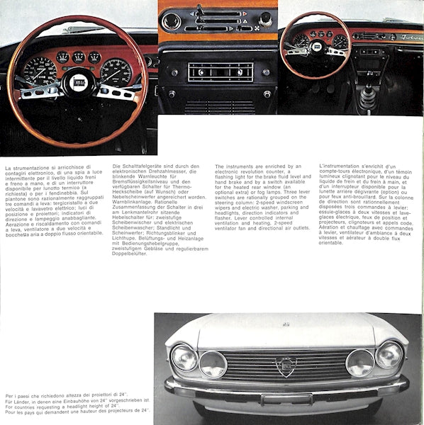 Lancia Fulvia Coupe Series 2 Car Sales Brochure #8799385 1972/73 image 9