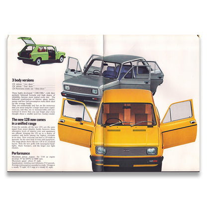 Fiat 128 Car Sales Brochure #2.0077 1977
