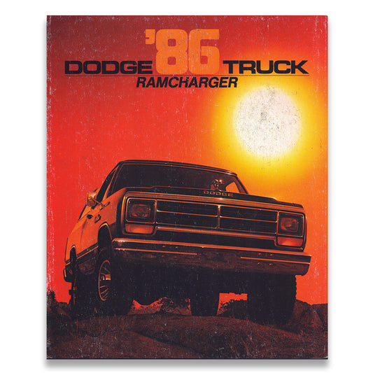 Dodge Ramcharger Car Sales Brochure #250M 1986