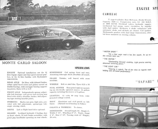 Allard Cars Range Brochure 1956 image 1