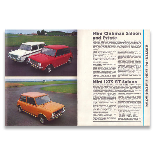 Austin Car Sales Range Brochure #2666 1969