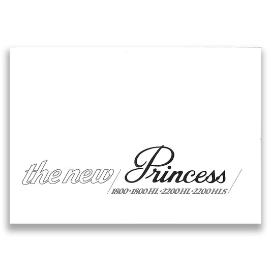 Princess Range Brochure, 1800, 1800HL, 2200HL & 2200HLS #3153/E 1977