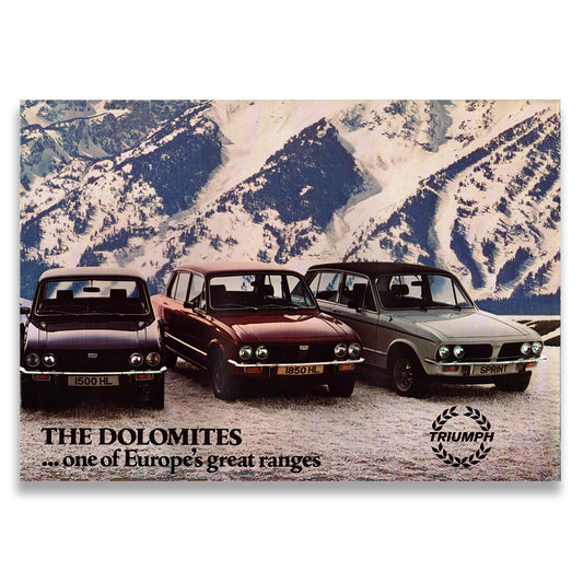 Triumph Dolomite Car Sales Brochure #3277/G 1977