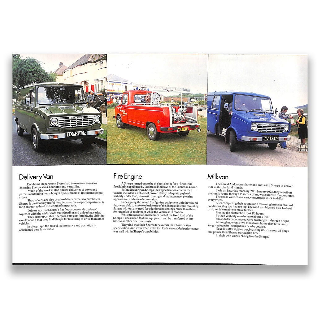 Austin Morris Sherpa Sales Brochure 1978 #3332
