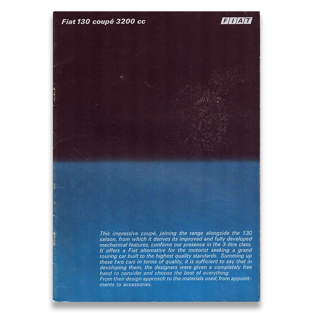 Fiat 130 Coupe Car Sales Brochure #3334 1972