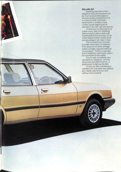 Talbot Solara Car Sales Brochure 1980 #C9596 image 10