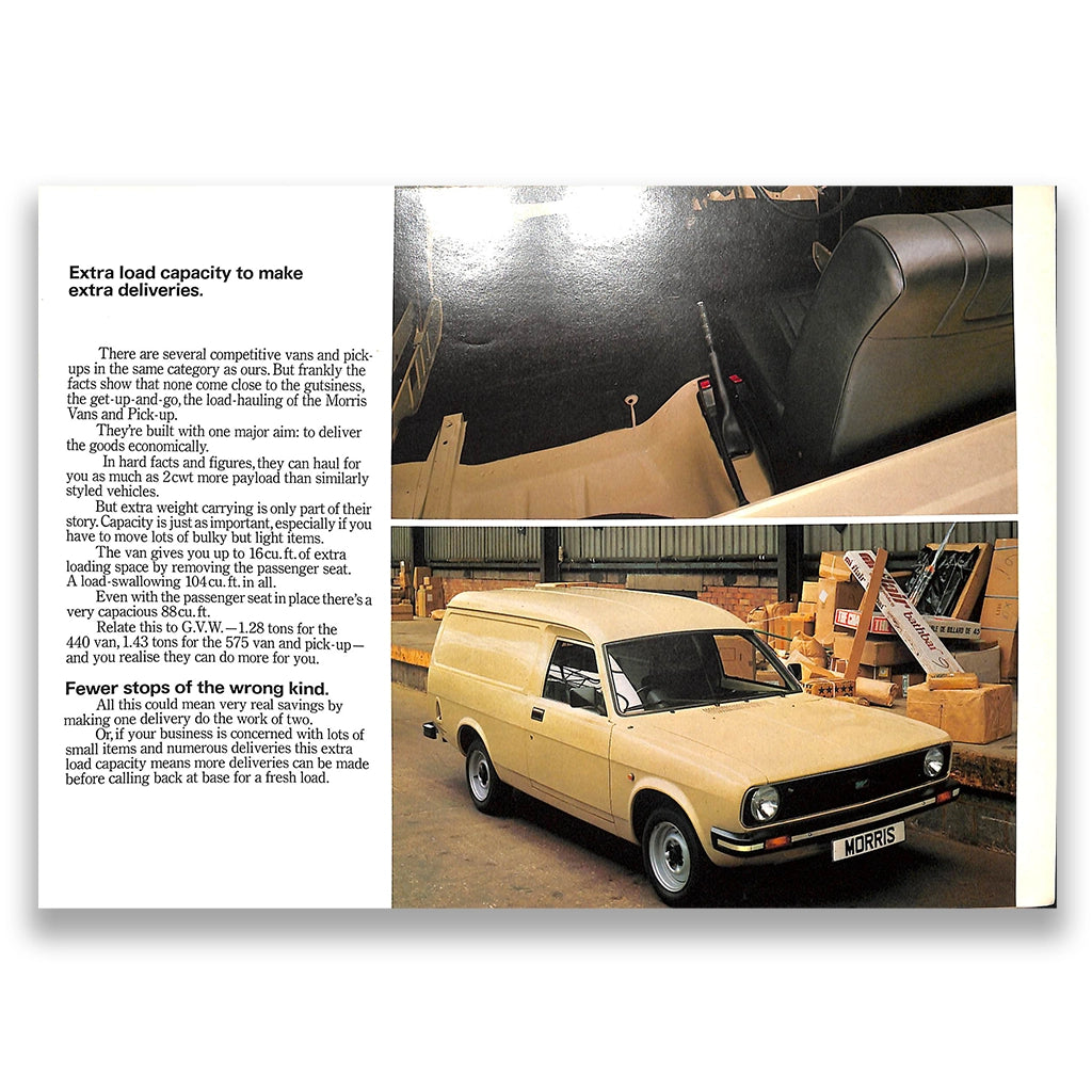 Morris Vans & Pickup Car Sales Brochure 1978 #3341E