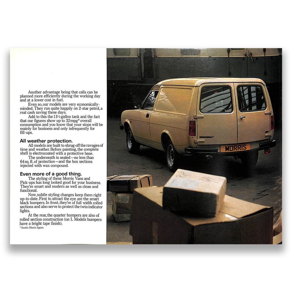 Morris Vans & Pickup Car Sales Brochure 1978 #3341E