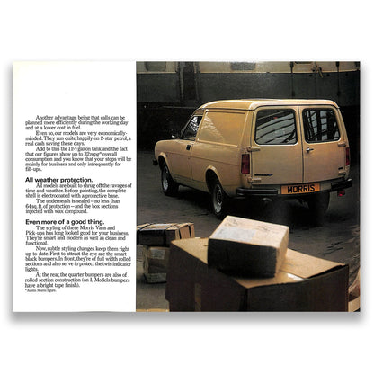 Morris Vans & Pickup Car Sales Brochure 1978 #3341E