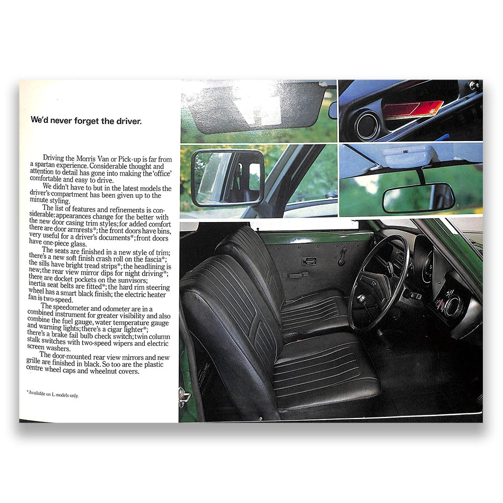 Morris Vans & Pickup Car Sales Brochure 1978 #3341E