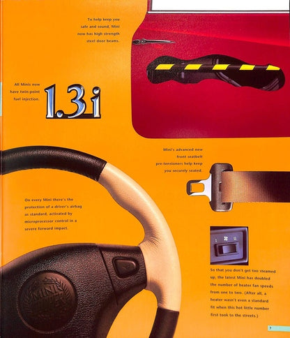 Rover Mini Range Car Sales Brochure 1996-99 #5584 1.3i &amp; Cooper image 5