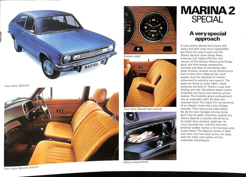 Morris Marina 2 Car Sales Brochure 3160 1977 image 10