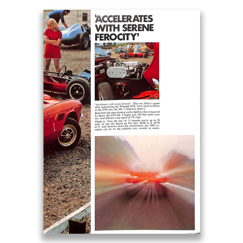 Triumph GT6 Mk2 Car Sales Brochure #402/1268/UK 1968