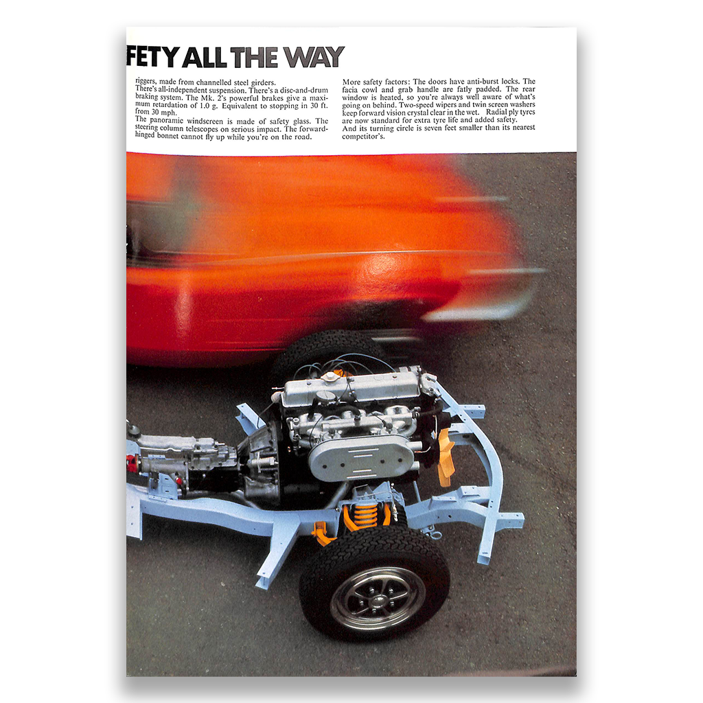 Triumph GT6 Mk2 Car Sales Brochure #402/1268/UK 1968