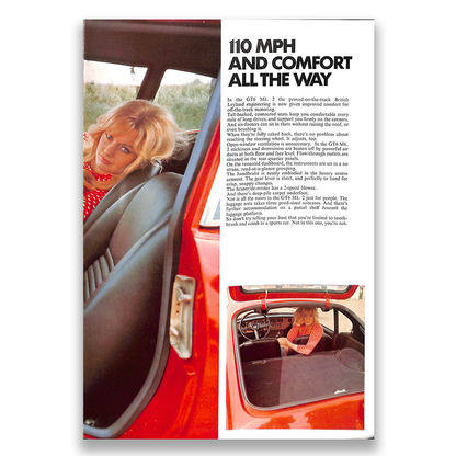 Triumph GT6 Mk2 Car Sales Brochure #402/1268/UK 1968