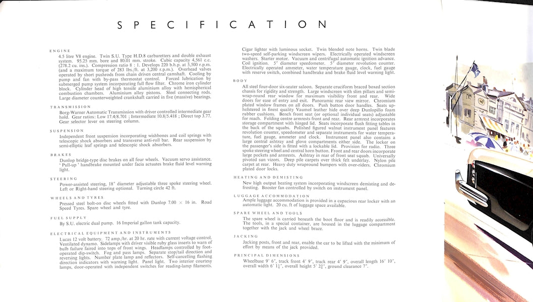 Daimler Majestic Major 8-page Large Format Brochure 1961/62 image 3