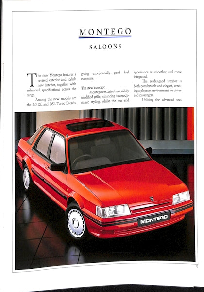 Austin-Rover Range Brochure Metro, Montego, Mini, #3904/E 1989 image 9