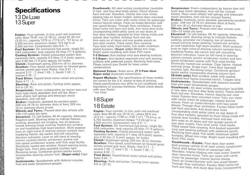 Morris Marina 2 Car Sales Brochure 3160 1977 image 15