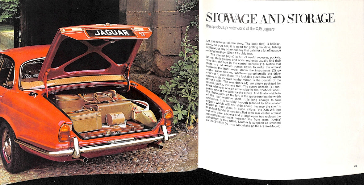 Jaguar XJ6 Series 1 Multi Lingual Brochure, 2.8 and 4.2 Models #9.68 1968 image 5