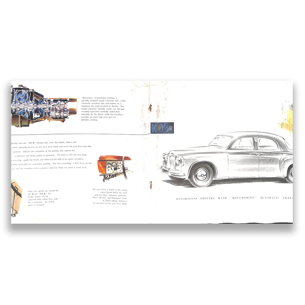 Rover P4, 105S and 105R Car Sales Brochure #530/B 1956