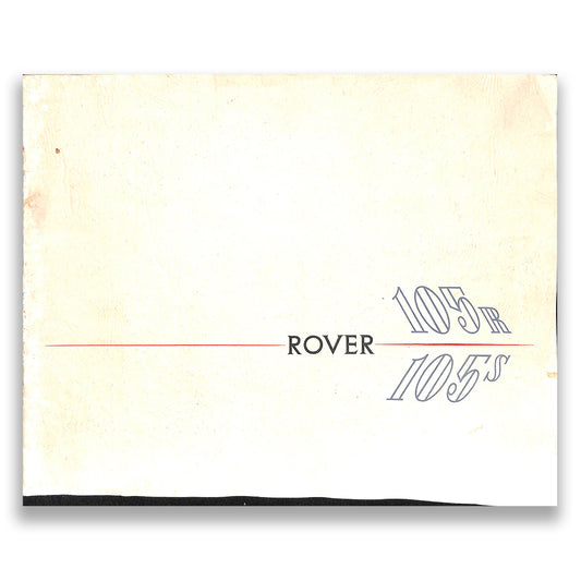 Rover P4, 105S and 105R Car Sales Brochure #530/B 1956