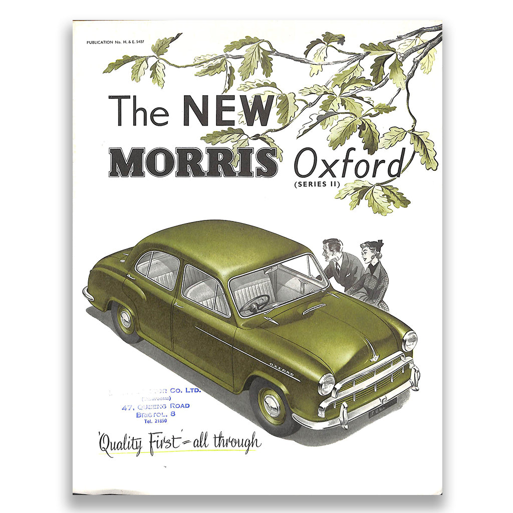 Morris Oxford Series II Car Sales Brochure #5487 1954