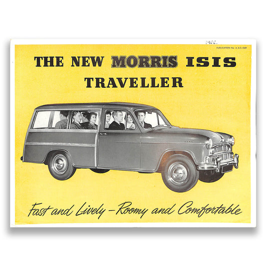 Morris Isis Traveller Car Sales Brochure #5569 1955