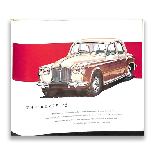 Rover P4, 60, 75, 90 and 105 Car Sales Brochure #566 1958